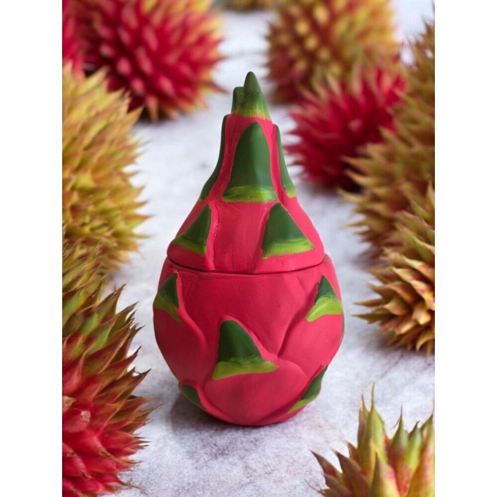 New Pink / Green Dragonfruit Shaped Scented Candles Room Decor Present